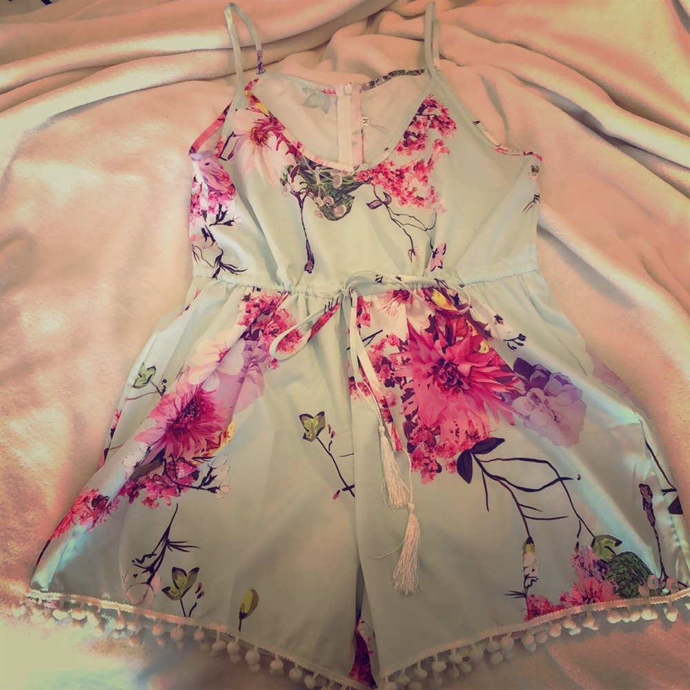 Floral sheer Romper
